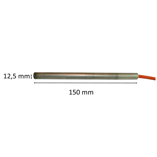 bougie allumage pour poêle granulés thermorossi Diamètre: 12,5 mm. Longueur  totale: 160 mm. Puissance: 350 Watt.