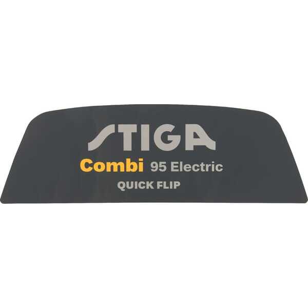 Stiga AutocollantsaperçuOE - 1143693111 - Décalcomanie « Combi 95 electric quick flip »
