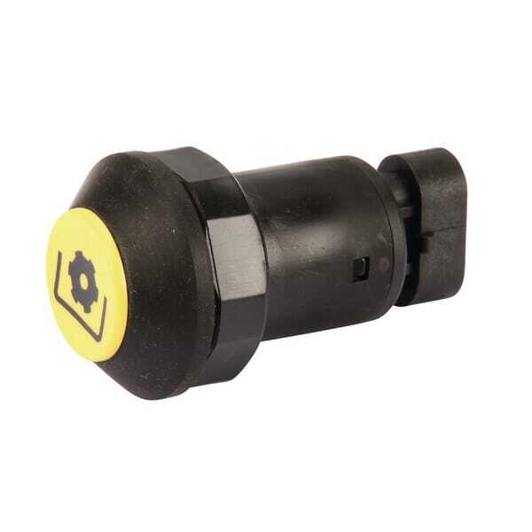 John Deere Interrupteur poussoir - 11905003PN - Poussoir, PTO, rond, jaune