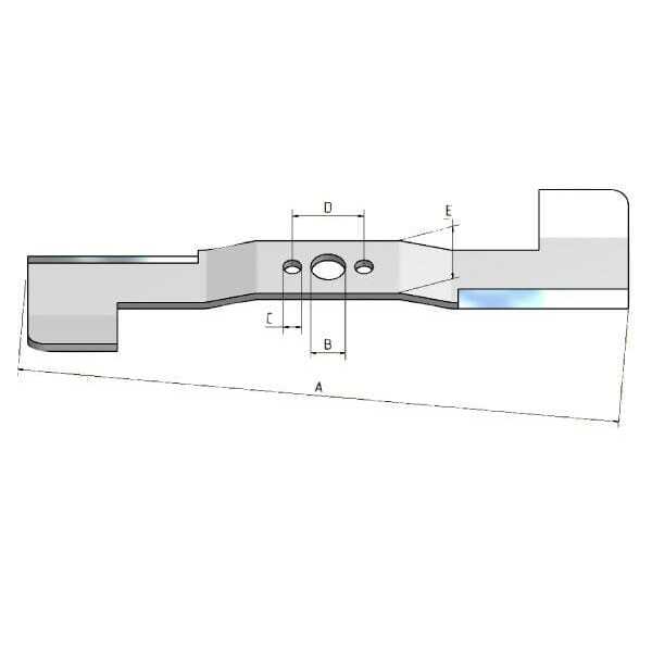 MTD Lames de tondeuses à gazon triées par longueurOE - 7420742A - Lame