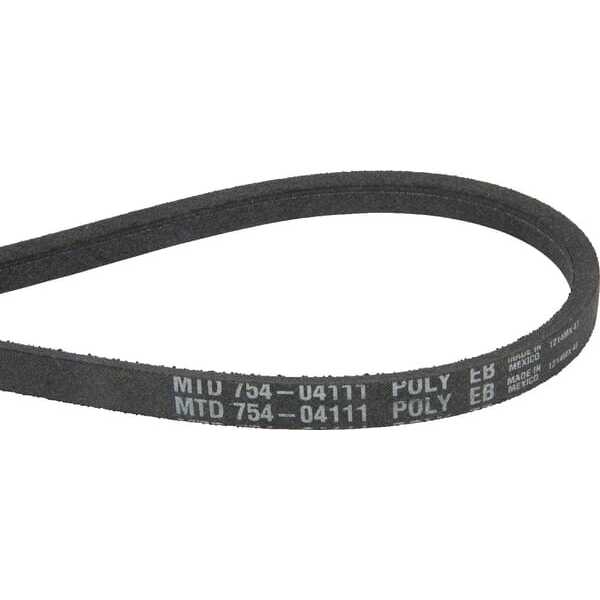 MTD Courroie trapézoïdale vue d'ensemble - 75404111 - Courr. trap. 5Lx58,6 Poly MTD
