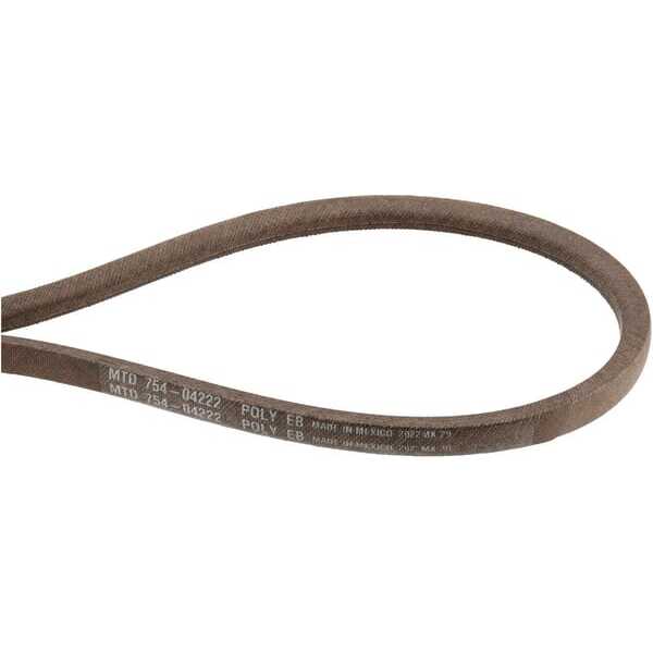 MTD Courroie trapézoïdale vue d'ensemble - 75404222 - Courroie trapéz 1/2x96” poly