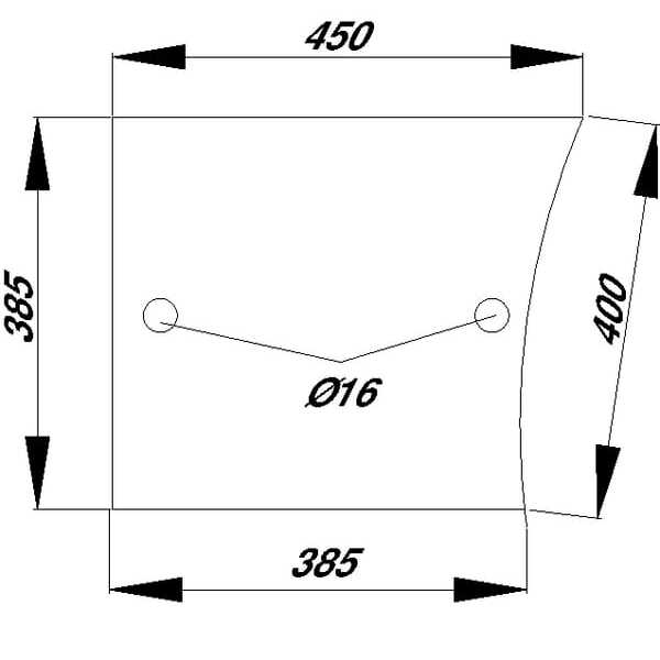 John Deere Vitres de porte - D8055 - Vitre de porte inf.
