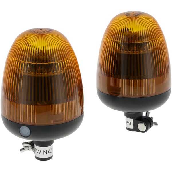 John Deere LEDFixation pôle-douille pour gyrophare 12/24 V - LA20095 - Jeu de 2 gyrophares LED synchronisables TWIN, 12-24V, fle