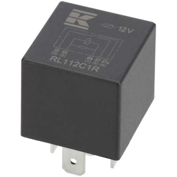 John Deere Relais Kramp - RL112C1R - Mini relais 12V, inverseur, 30A/40A, avec résistance, sans support