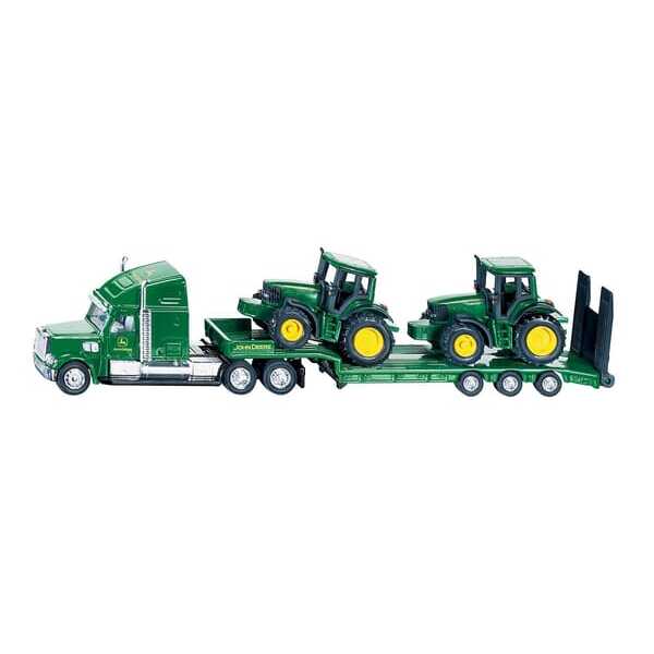 John Deere S01837 Camion avec remorque surbaissée et 2 tracteurs - S01837 - Rem. Surbais.+ J.D.