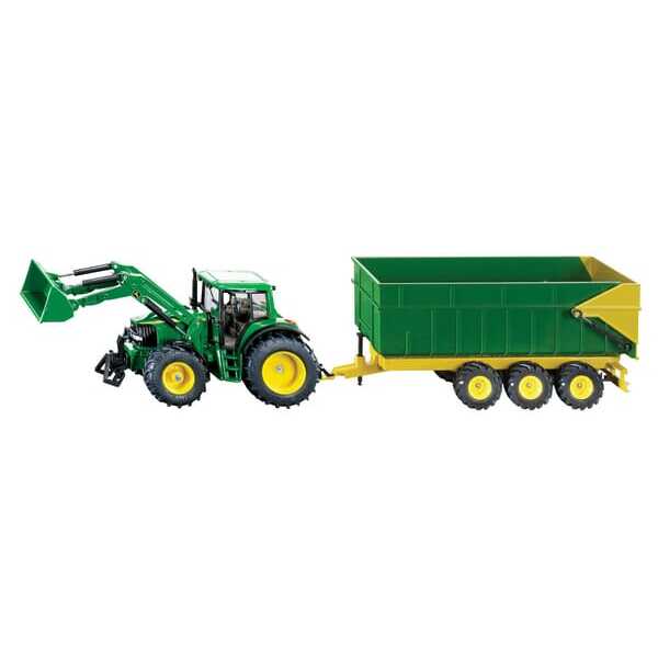 John Deere S01843 avec chargeur frontal et remorque - S01843 - John Deere avec chargeur frontal