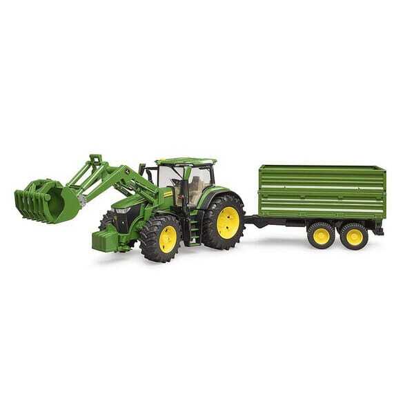 John Deere U03155 7R 350 avec chargeur frontal et remorque - U03155 - John Deere 7R 350 avec chargeur frontal et remorque